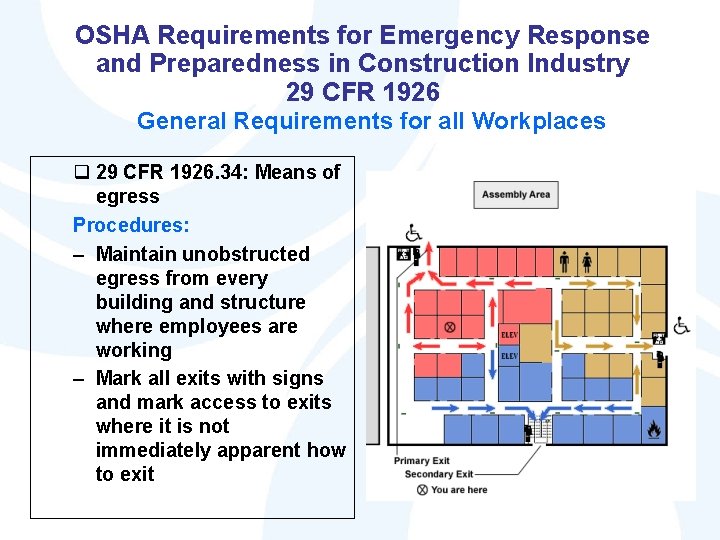 OSHA Requirements for Emergency Response and Preparedness in Construction Industry 29 CFR 1926 General