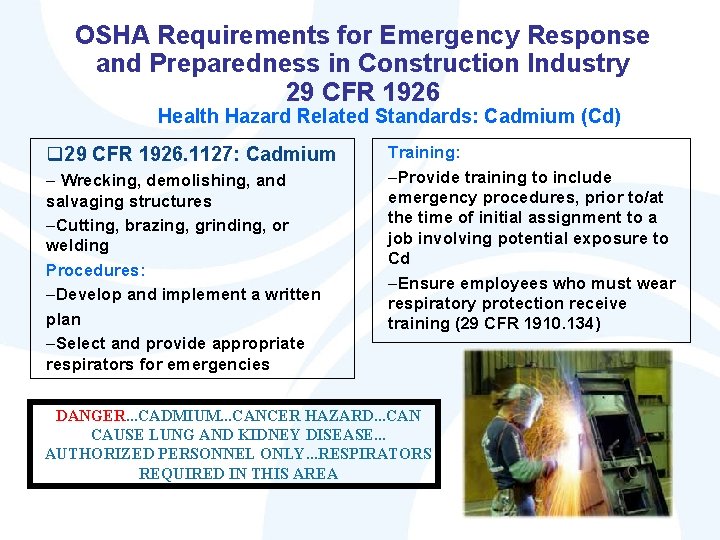 OSHA Requirements for Emergency Response and Preparedness in Construction Industry 29 CFR 1926 Health