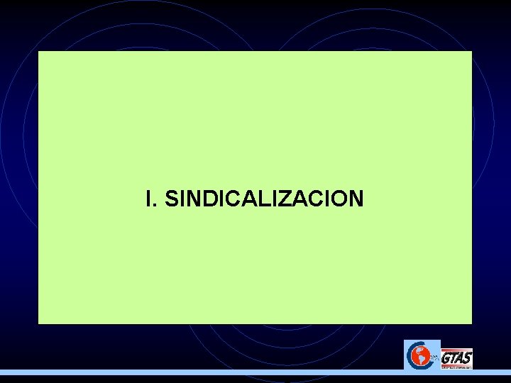 I. SINDICALIZACION 