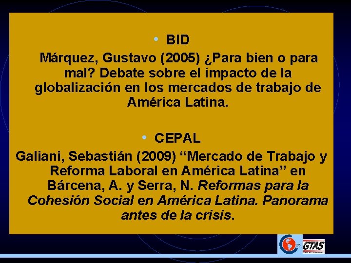 • BID Márquez, Gustavo (2005) ¿Para bien o para mal? Debate sobre el