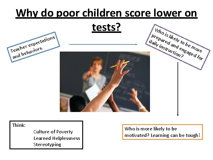 Why do poor children score lower on Wh tests? p o is ns o