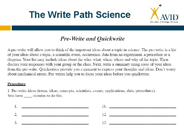 The Write Path Science 