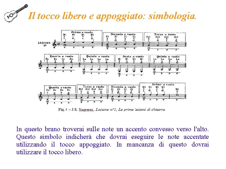 Il tocco libero e appoggiato: simbologia. In questo brano troverai sulle note un accento