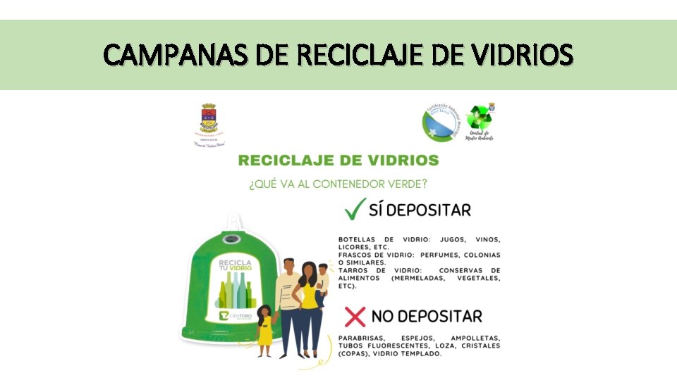 CAMPANAS DE RECICLAJE DE VIDRIOS 