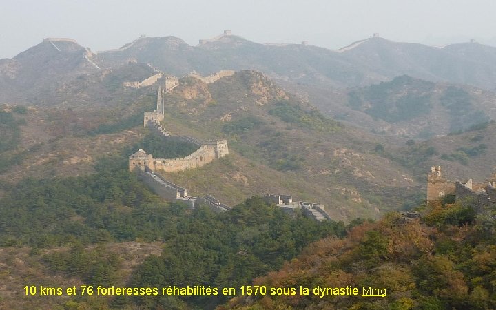 10 kms et 76 forteresses réhabilités en 1570 sous la dynastie Ming 