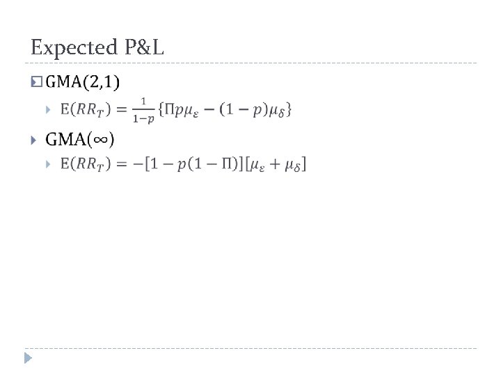 Expected P&L � 