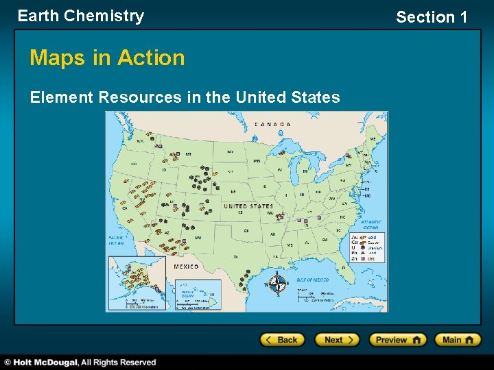Earth Chemistry Maps in Action Element Resources in the United States Section 1 