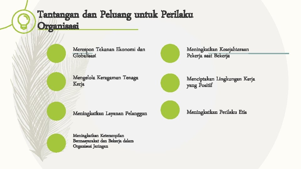 Tantangan dan Peluang untuk Perilaku Organisasi Merespon Tekanan Ekonomi dan Globalisasi Meningkatkan Kesejahteraan Pekerja