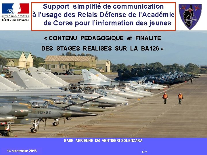 Support simplifié de communication à l’usage des Relais Défense de l’Académie de Corse pour