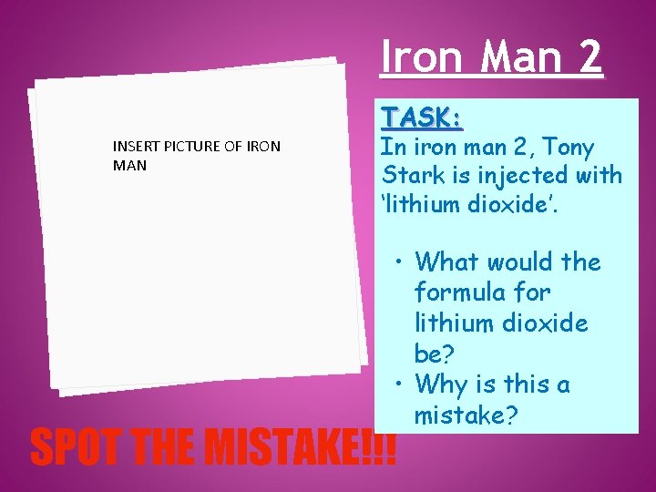 Iron Man 2 TASK: INSERT PICTURE OF IRON MAN In iron man 2, Tony