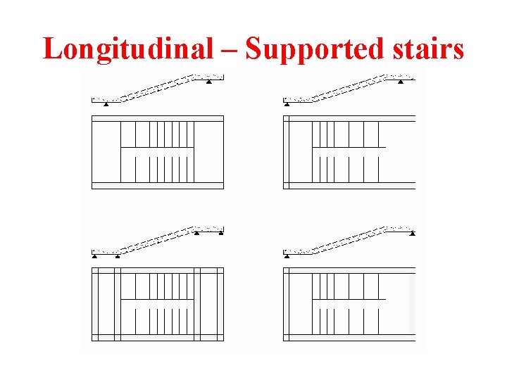 Longitudinal – Supported stairs 
