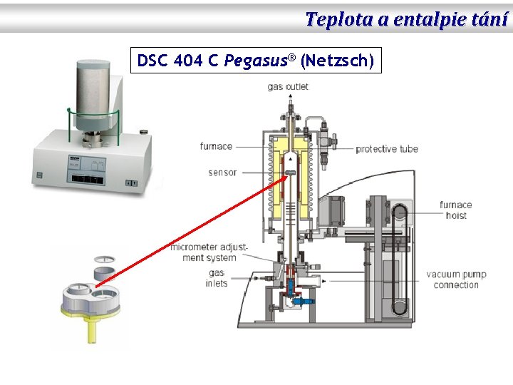 Teplota a entalpie tání DSC 404 C Pegasus® (Netzsch) 