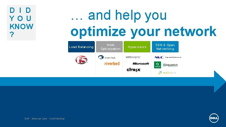 D I D YOU KNOW ? … and help you optimize your network Load