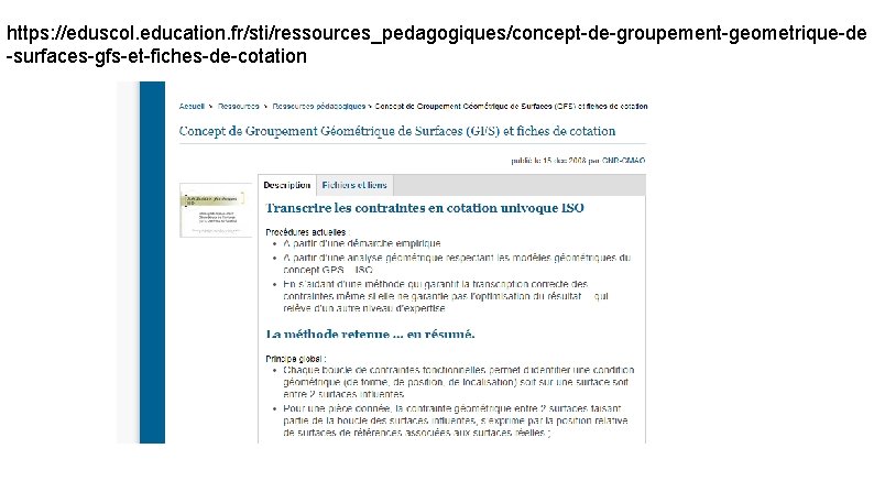 https: //eduscol. education. fr/sti/ressources_pedagogiques/concept-de-groupement-geometrique-de -surfaces-gfs-et-fiches-de-cotation 