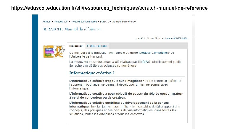 https: //eduscol. education. fr/sti/ressources_techniques/scratch-manuel-de-reference 