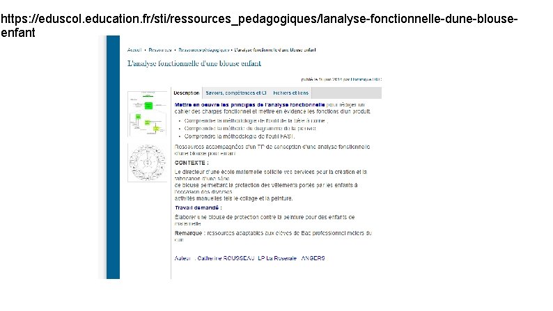 https: //eduscol. education. fr/sti/ressources_pedagogiques/lanalyse-fonctionnelle-dune-blouseenfant 