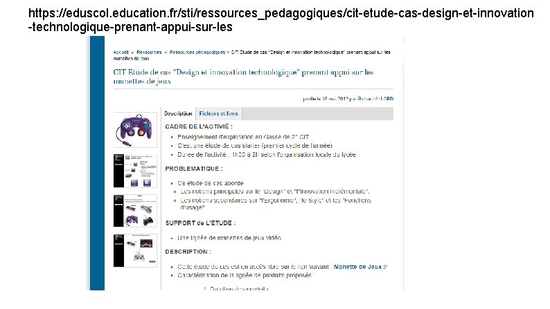 https: //eduscol. education. fr/sti/ressources_pedagogiques/cit-etude-cas-design-et-innovation -technologique-prenant-appui-sur-les 