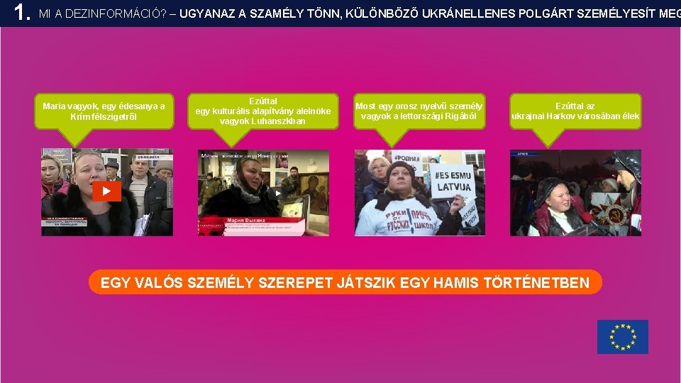 1. MI A DEZINFORMÁCIÓ? – UGYANAZ A SZAMÉLY TÖNN, KÜLÖNBÖZŐ UKRÁNELLENES POLGÁRT SZEMÉLYESÍT MEG