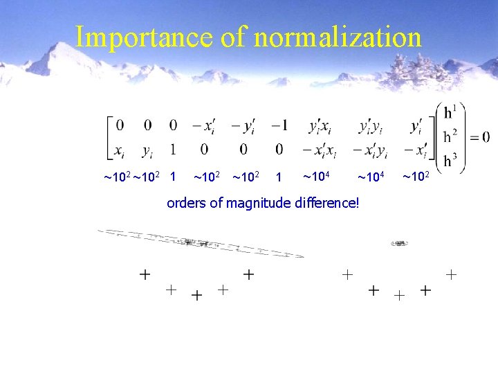Importance of normalization ~102 1 ~104 orders of magnitude difference! ~102 