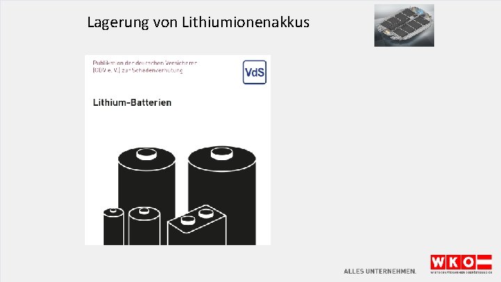 Lagerung von Lithiumionenakkus 