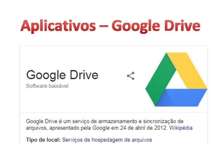 Aplicativos – Google Drive 