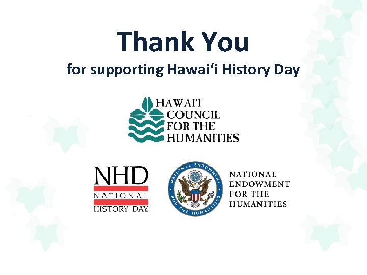 Thank You for supporting Hawaiʻi History Day 