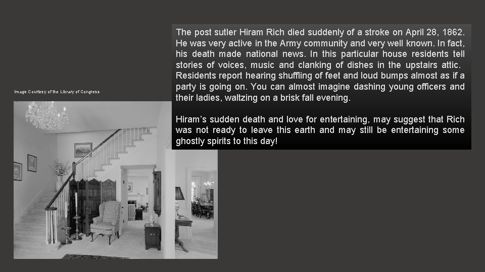 Image Courtesy of the Library of Congress The post sutler Hiram Rich died suddenly