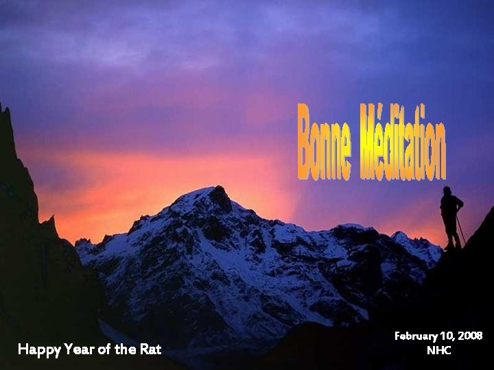 Happy Year of the Rat February 10, 2008 NHC 