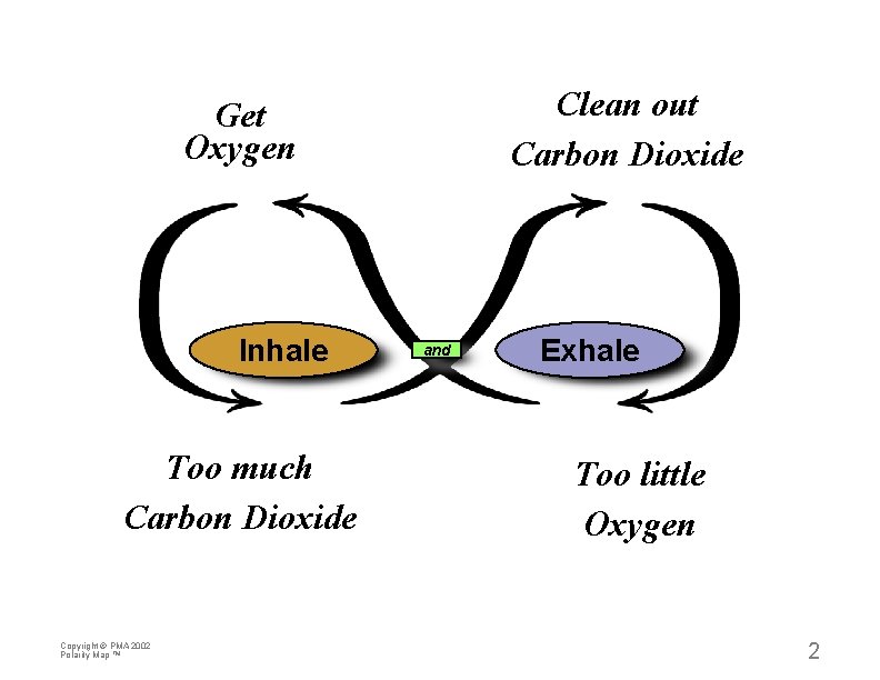 Clean out Carbon Dioxide Get Oxygen Inhale Too much Carbon Dioxide Copyright © PMA