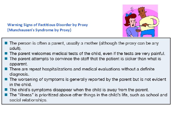 Warning Signs of Factitious Disorder by Proxy (Munchausen’s Syndrome by Proxy) 