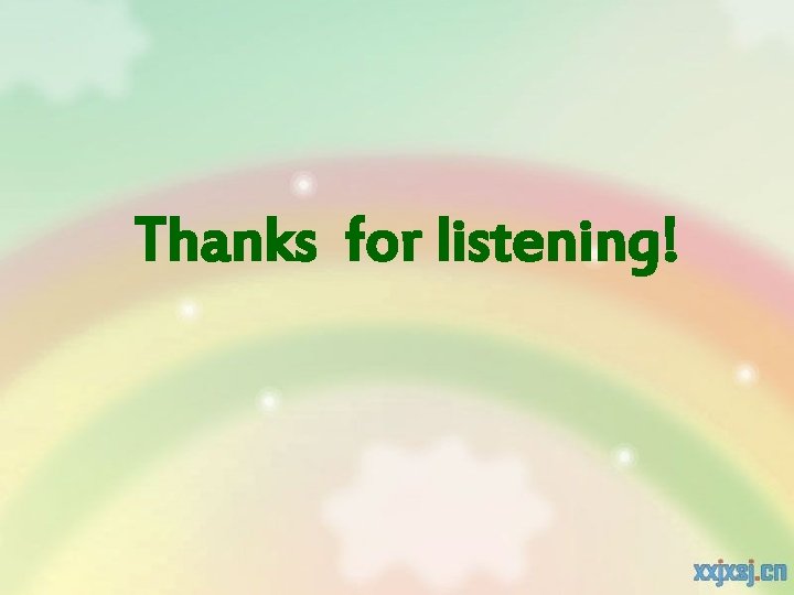 Thanks for listening! 