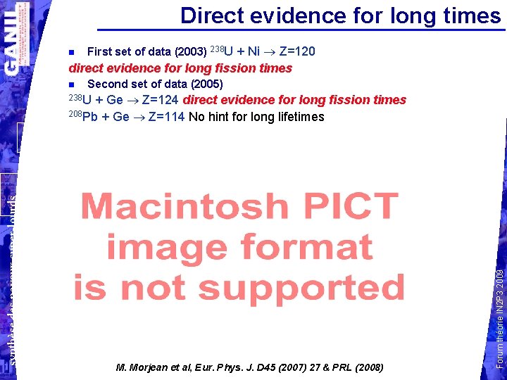 Direct evidence for long times First set of data (2003) 238 U + Ni