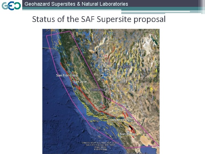 Geohazard Supersites & Natural Laboratories Status of the SAF Supersite proposal 