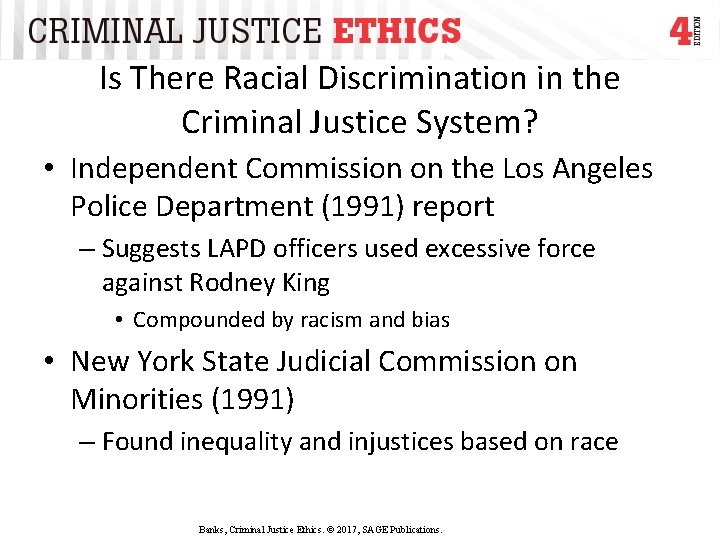 Is There Racial Discrimination in the Criminal Justice System? • Independent Commission on the