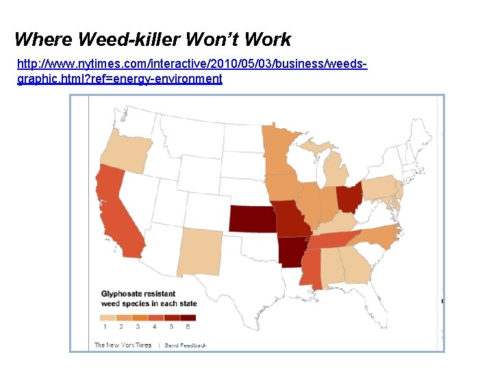 Where Weed-killer Won’t Work http: //www. nytimes. com/interactive/2010/05/03/business/weedsgraphic. html? ref=energy-environment 