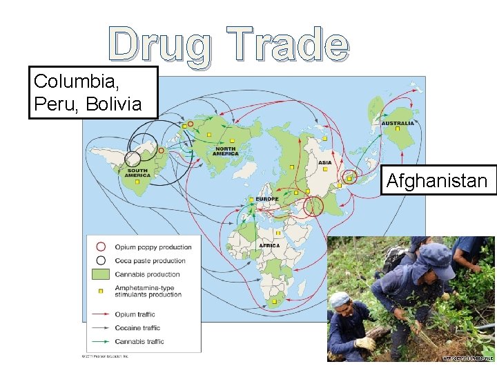 Drug Trade Columbia, Peru, Bolivia Afghanistan Figure 10 -27 