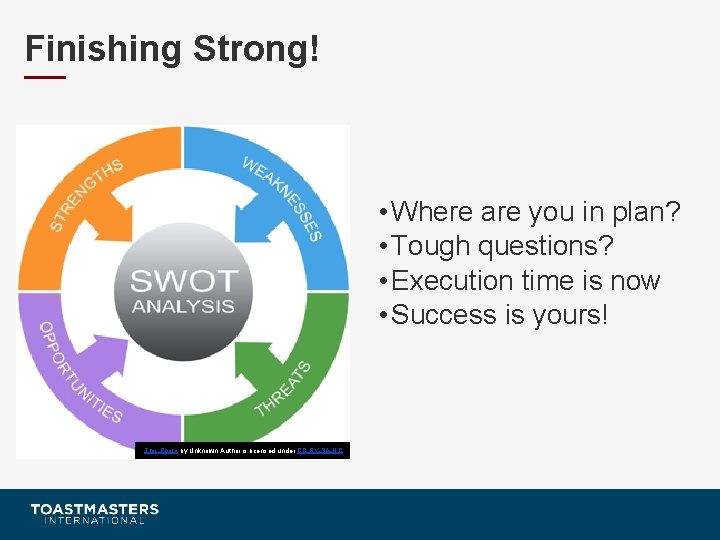 Finishing Strong! • Where are you in plan? • Tough questions? • Execution time