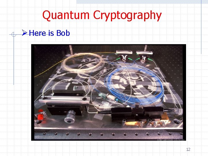 Quantum Cryptography Ø Here is Bob 12 