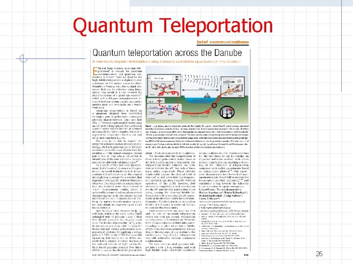Quantum Teleportation 26 