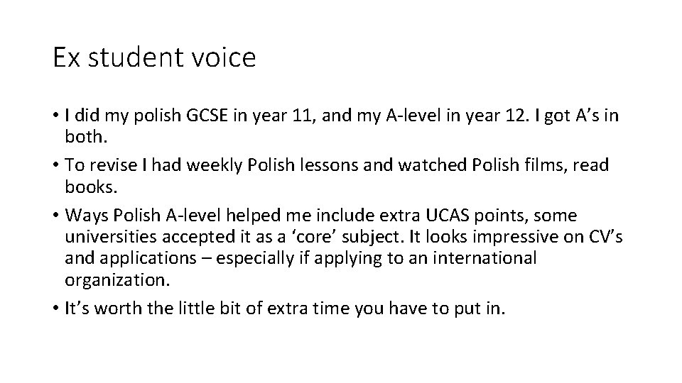 Ex student voice • I did my polish GCSE in year 11, and my