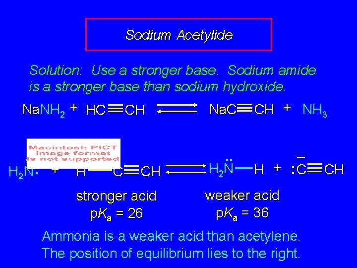 Sodium Acetylide Solution: Use a stronger base. Sodium amide is a stronger base than