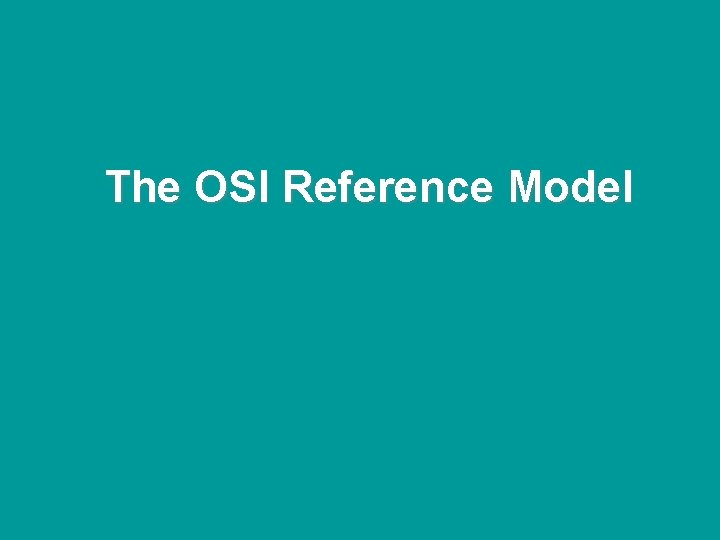 @ONE Spring Hands-On Institute The OSI Reference Model 1 -23 @ONE Spring Hands-On Institute The OSI Reference Model 1 -23