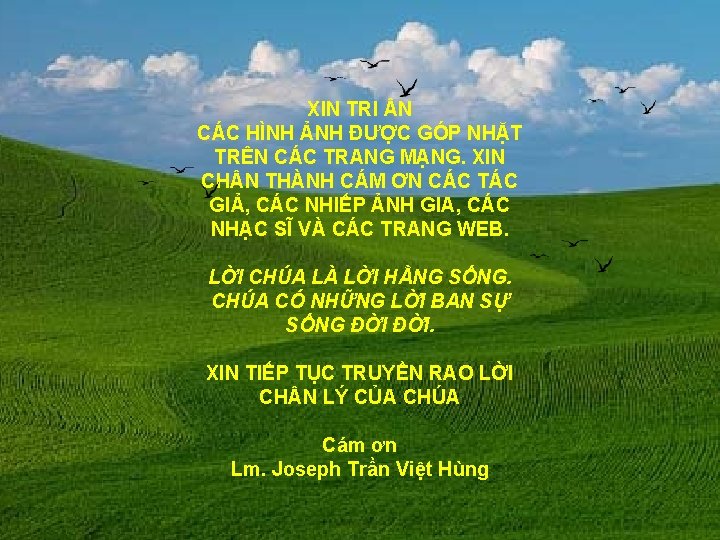 XIN TRI N CÁC HÌNH ẢNH ĐƯỢC GÓP NHẶT TRÊN CÁC TRANG MẠNG. XIN