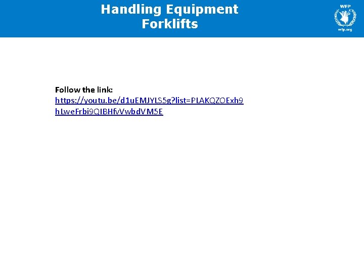 Handling Equipment Forklifts Follow the link: https: //youtu. be/d 1 u. EMJYLS 5 g? Handling Equipment Forklifts Follow the link: https: //youtu. be/d 1 u. EMJYLS 5 g?
