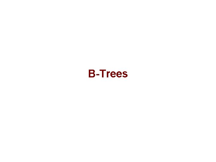 B-Trees 