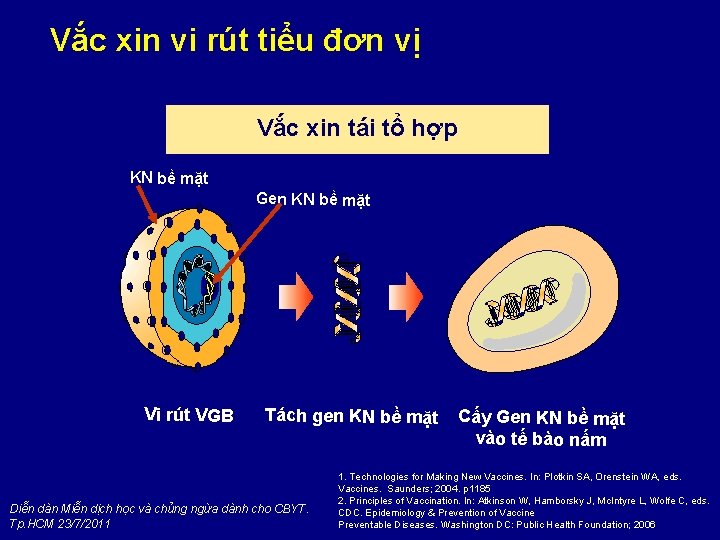 Vắc xin vi rút tiểu đơn vị Vắc xin tái tổ hợp KN bề