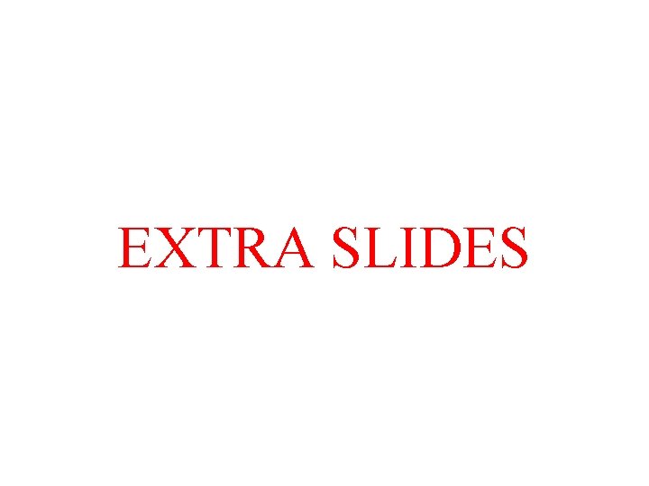 EXTRA SLIDES 