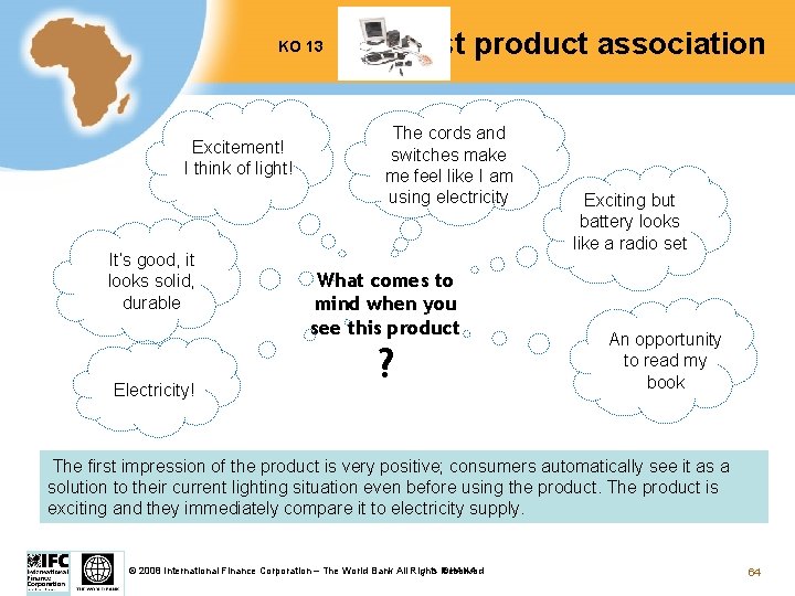 Test product association KO 13 Excitement! I think of light! It’s good, it looks