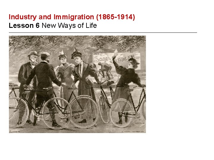 Industry and Immigration (1865 -1914) Lesson 6 New Ways of Life 