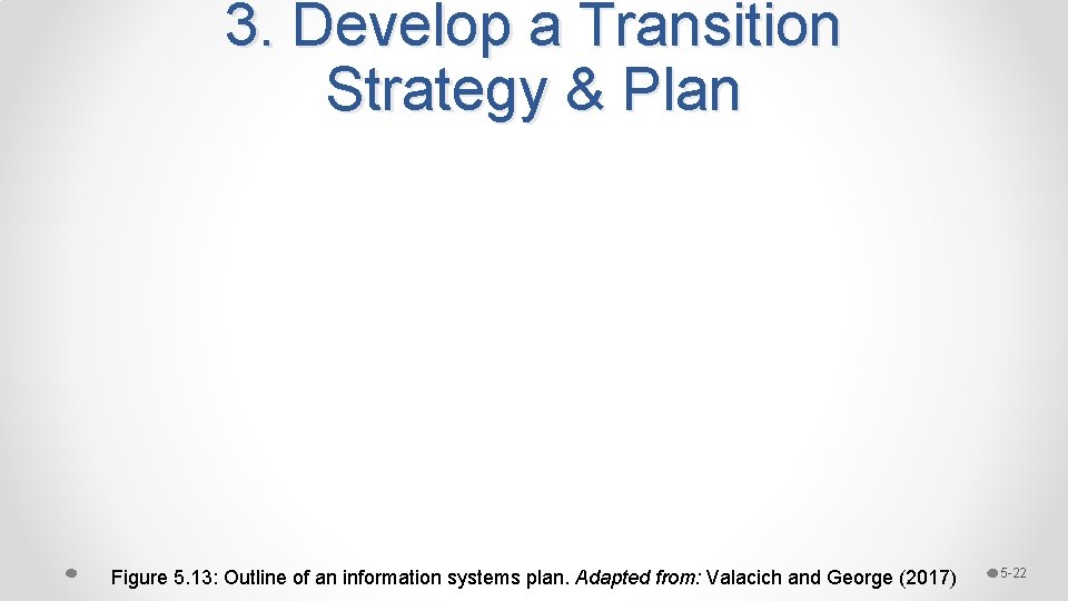 3. Develop a Transition Strategy & Plan Figure 5. 13: Outline of an information 3. Develop a Transition Strategy & Plan Figure 5. 13: Outline of an information